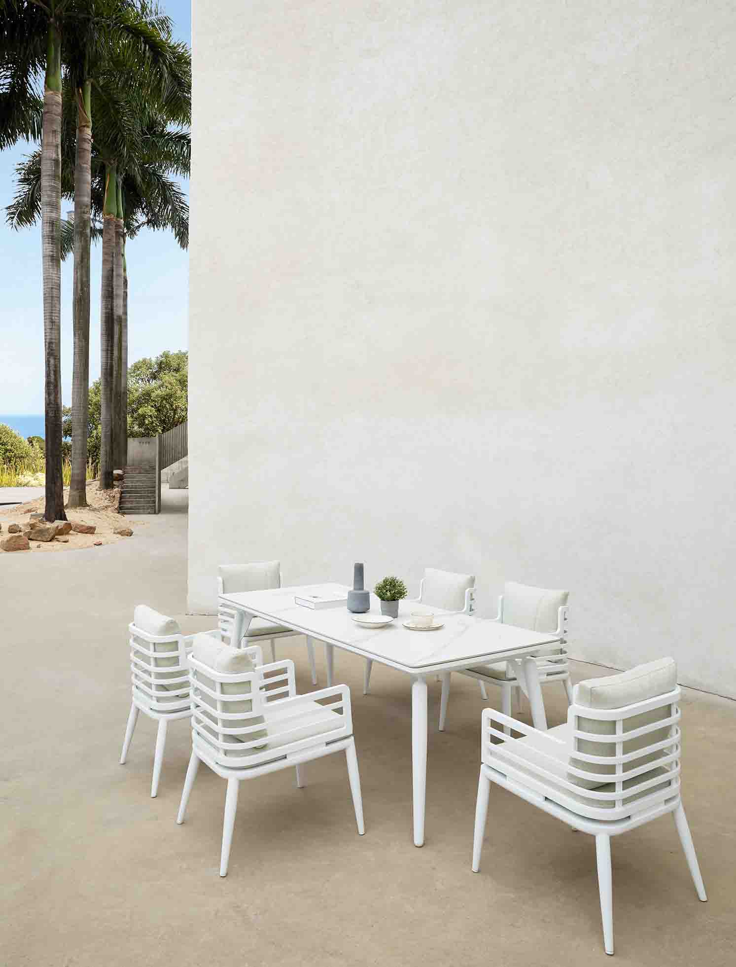 Abella alu. dining chair S4